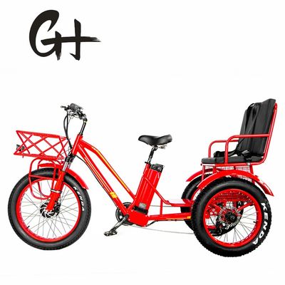 Προσωπικό κινητήρα 750W 21AH Lithium Electric Tricycle για 2 άτομα 24 &quot;Χιονόστιχα 40KM/H