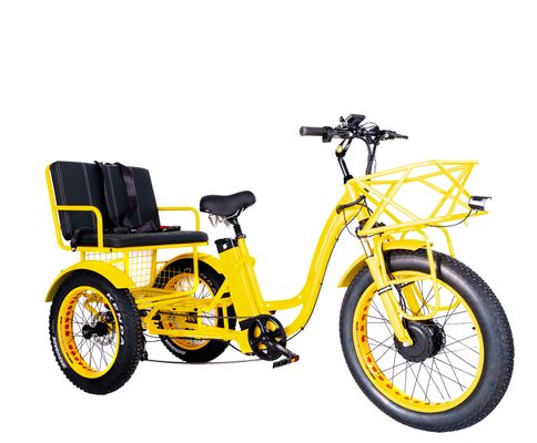 Ηλεκτρικό Ρίκσα 750W Μπροστά BaFang κινητήρα 21AH μπαταρία λιθίου 60KM ΗΠΑ Ενήλικες 24 &quot; χιονισμένο χιόνι μεγάλο ελαστικό Μεγάλο κάθισμα επιβατών