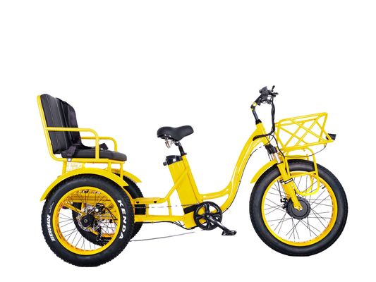 Ηλεκτρικό Ρίκσα 750W Μπροστά BaFang κινητήρα 21AH μπαταρία λιθίου 60KM ΗΠΑ Ενήλικες 24 &quot; χιονισμένο χιόνι μεγάλο ελαστικό Μεγάλο κάθισμα επιβατών