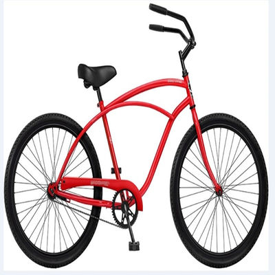 26 ίντσες Κόκκινο χρώμα Κλασικά Beach Cruiser ποδήλατα ανδρών με μεγάλο και άνετο κάθισμα