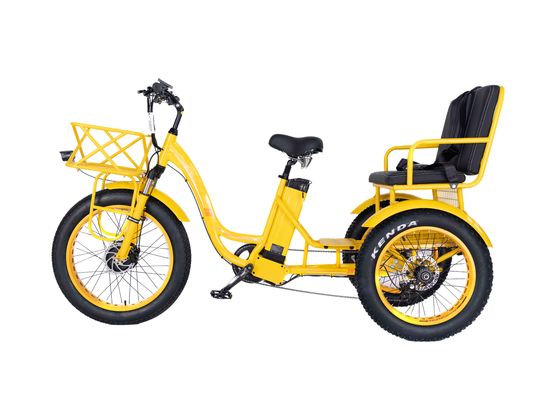 Ηλεκτρικό Ρίκσα 750W Μπροστά BaFang κινητήρα 21AH μπαταρία λιθίου 60KM ΗΠΑ Ενήλικες 24 &quot; χιονισμένο χιόνι μεγάλο ελαστικό Μεγάλο κάθισμα επιβατών