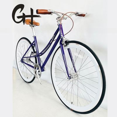 700C Lady Women Gril CE ΗΠΑ Προσαρμοσμένο μονό ταχύτητα βήμα μέσα από σταθερό Gear City Bike