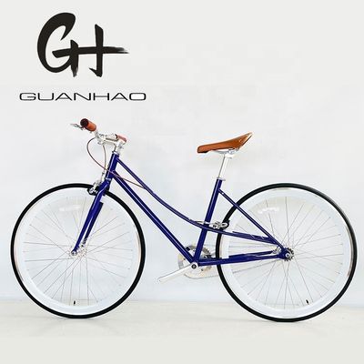 700C Lady Women Gril CE ΗΠΑ Προσαρμοσμένο μονό ταχύτητα βήμα μέσα από σταθερό Gear City Bike