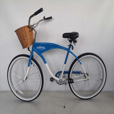 Υλικό πιρούνι Χάλυβα Ενήλικες Ανδρών Beach Cruiser ποδήλατο 26 ίντσες Single Speed Προσαρμόστε το λογότυπο