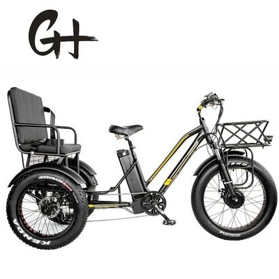 24&quot; 48V μπροστινό τροχό 750W 45KM/H Μαξ φορτίο 300KG 21AH Lithium μπαταρία ηλεκτρικά τρίκυκλοι