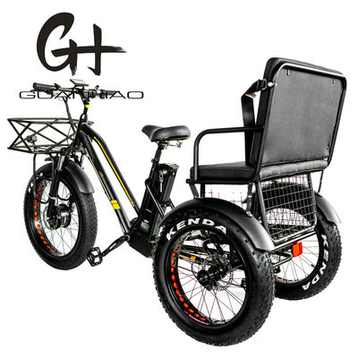 24&quot; 48V μπροστινό τροχό 750W 45KM/H Μαξ φορτίο 300KG 21AH Lithium μπαταρία ηλεκτρικά τρίκυκλοι