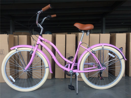 26 ιντσών γυναικεία βήμα μέσα από 7 ταχύτητα Beach Cruiser ποδήλατο με μεγάλο και άνετο κάθισμα