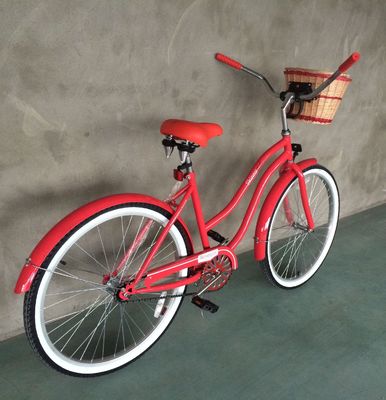 26 ′′ Single Speed Coaster Lady Beach Cruiser Bike Aluminum Alloy Frame OEM Logo για την κυρία