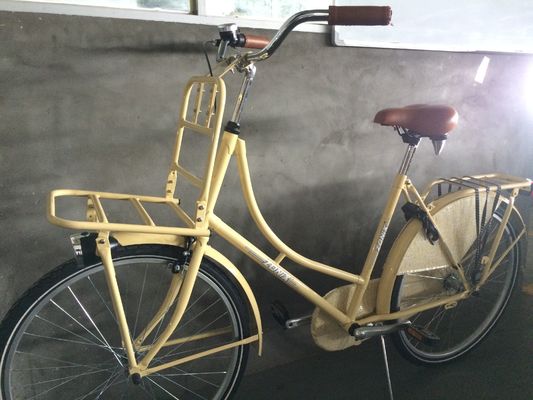 28 ιντσών Old Man City Bike Κλασική ολλανδική ποδήλατο με σιδερένιο πλαίσιο και διπλό V φρένο