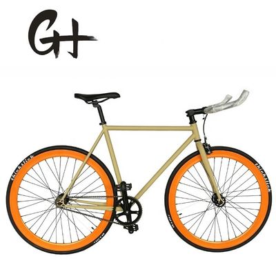 700C Hi-Ten Steel Frame Διπλό τοίχωμα 43MM Αλουμίνιο RIM Μονή ταχύτητα τροχιά σταθερή ταχύτητα ποδήλατο