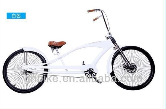 26' Long Frame Chopper Beach Cruiser Bike με πεντάλι από κράμα και ατσάλινο πιρούνι