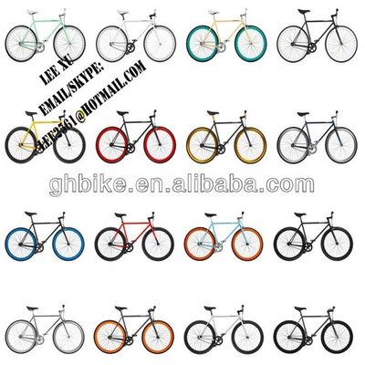 Χάλυβα 700C Hi-Ten Frame OEM CE Single Speed Flip-Flop Hub Fixed Gear Bike