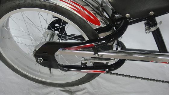 Chopper Bike Black Low Rider Fashion Bike με τεχνολογία F Disc Brake R V-Brake