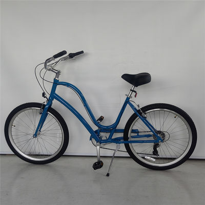 Η ηλεκτρική ποδήλατος για ενήλικες Step Through Aluminum Frame 7 Speed Hybrid 26 Inch Beach Cruiser Bike