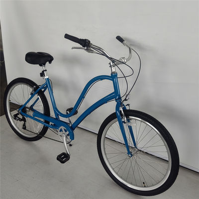 Η ηλεκτρική ποδήλατος για ενήλικες Step Through Aluminum Frame 7 Speed Hybrid 26 Inch Beach Cruiser Bike
