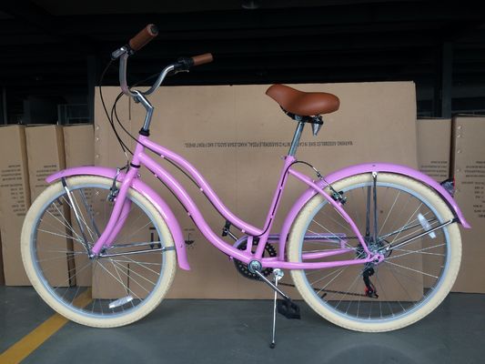ΗΠΑ Έκανε 26&quot; 7 Speed Shimano Hi-Ten Steel Frame Beach Cruiser ποδήλατο για γυναίκες και κορίτσια