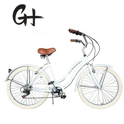 ΗΠΑ Έκανε 26&quot; 7 Speed Shimano Hi-Ten Steel Frame Beach Cruiser ποδήλατο για γυναίκες και κορίτσια