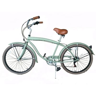Διπλό V φρένο 26 &quot; 2.125 Λευκό Τυρί Τυρί Hi-Steel Φρέμα Shimano 7 ταχύτητα OEM Προσαρμοσμένο για ενήλικες CE CPSC ΗΠΑ Αγορά Beach Cruiser ποδήλατο