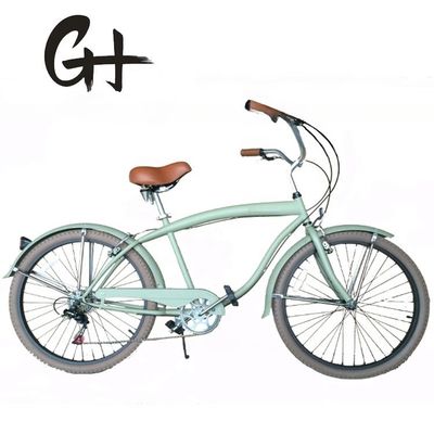 Διπλό V φρένο 26 &quot; 2.125 Λευκό Τυρί Τυρί Hi-Steel Φρέμα Shimano 7 ταχύτητα OEM Προσαρμοσμένο για ενήλικες CE CPSC ΗΠΑ Αγορά Beach Cruiser ποδήλατο