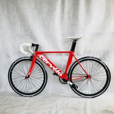 12KG 700C Single Speed Track Aluminum Frame Fixed Gear Bike με πιρούνι από ανθρακική ίνα