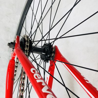 12KG 700C Single Speed Track Aluminum Frame Fixed Gear Bike με πιρούνι από ανθρακική ίνα
