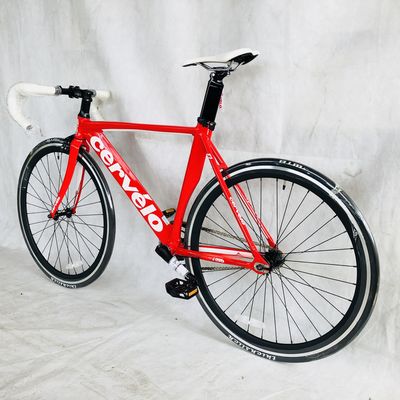 12KG 700C Single Speed Track Aluminum Frame Fixed Gear Bike με πιρούνι από ανθρακική ίνα