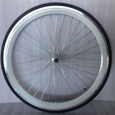 43mm Ανωδικοποιημένο Μπλε Flip Flop Fixed Gear Road Bike Wheel Set με πολύχρωμες ακτίνες