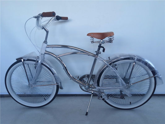 26*2.125 Ελαστικό Vintage Style Ενήλικας 26 ιντσών Single Speed Retro Chrome Beach Cruiser Bike Ποδήλατο