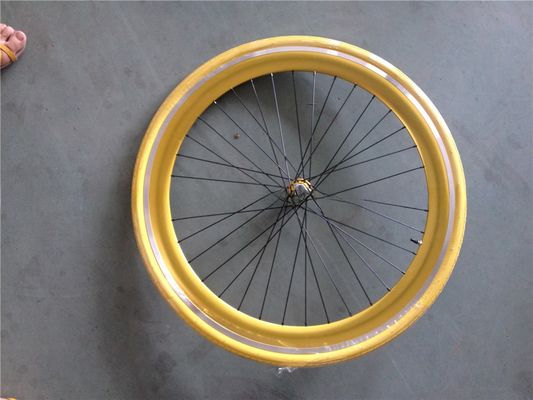 Προσαρμοσμένο 700C Fixed Gear Bike Wheel Set με χρώμα Pantone και 32-40H Spoke Hole