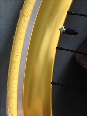 Προσαρμοσμένο 700C Fixed Gear Bike Wheel Set με χρώμα Pantone και 32-40H Spoke Hole