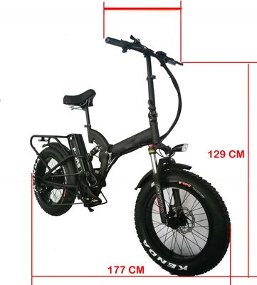 20*4&quot; Τεχνη 1000W 52V 21AH μπαταρία λιθίου πλήρης ανάρτησης αναδιπλούμενο ηλεκτρικό ποδήλατο