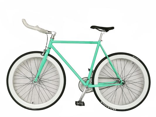 700C πράσινο χρώμα Fixies Gear Bike Αμερικανικό ποδήλατο με σκληρό πλαίσιο μη πίσω αποσβεστήρα