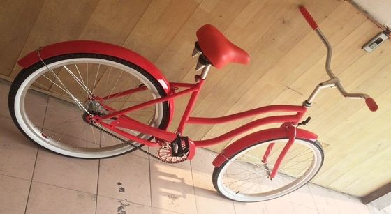 26 ιντσών γυναικεία ποδήλατο Step Thru Beach Cruiser με μονοκίνητα γρανάζια και αλουμινένιες ρόδες