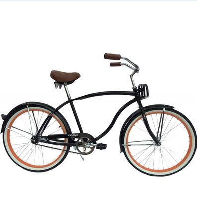 26 ιντσών Single Speed Adult Beach Cruiser Bike με μεταλλικό δίσκο Εύκολο μπροστινό δίσκο
