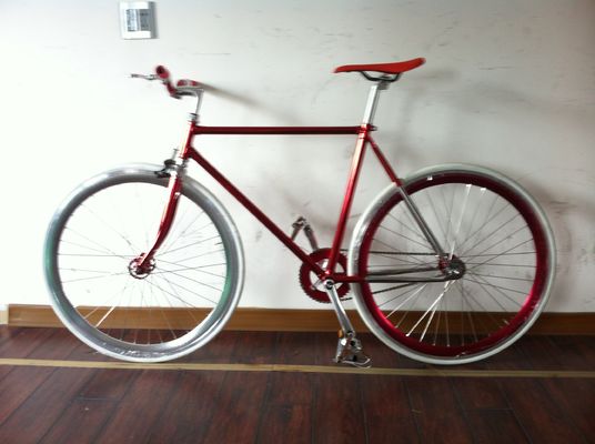 700C Τραβηγμένο 4310 CR-MO Steel Frame Fork Βίντεζ μονό ταχύτητα σταθερό κιβώτιο οδικού ποδηλάτου