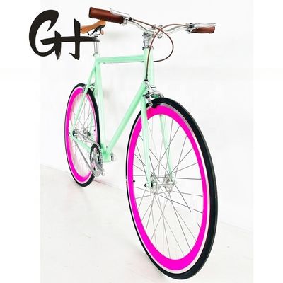 700C Αμερικανικό CE CPSC Κινέζικο Fixie Gear Μονό ταχύτητα ποδήλατο Μέγεθος m 1,8 Steel Fork