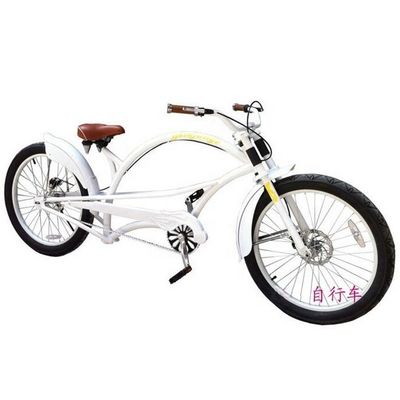 Αλουμινένιο πιρούνι 24&quot; 3,0 ελαστικό CE OEM Single Speed Chopper Cruiser Ποδήλατο με δισκοφρένο
