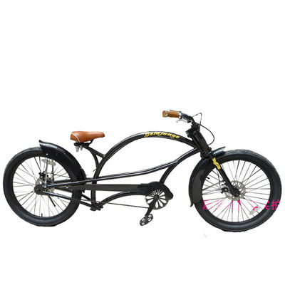 Αλουμινένιο πιρούνι 24&quot; 3,0 ελαστικό CE OEM Single Speed Chopper Cruiser Ποδήλατο με δισκοφρένο