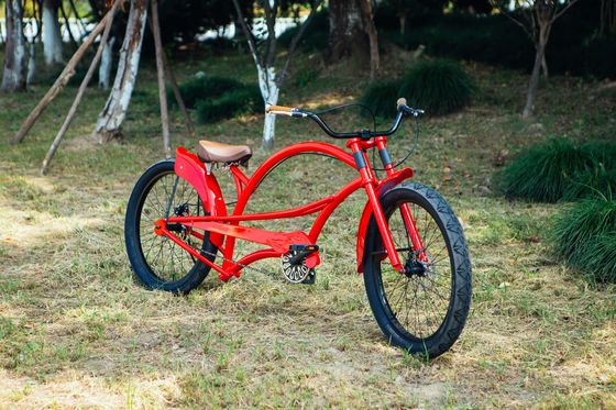 Αλουμινένιο πιρούνι 24&quot; 3,0 ελαστικό CE OEM Single Speed Chopper Cruiser Ποδήλατο με δισκοφρένο