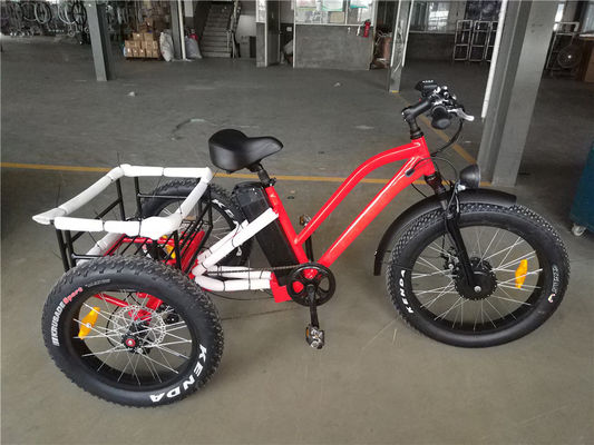 750W 48V 4,0 "Fat ελαστικό 3 τροχούς E Trike Ηλεκτρικό φορτηγό ποδήλατο κράμα Rim 6 Speed ΗΠΑ Hot