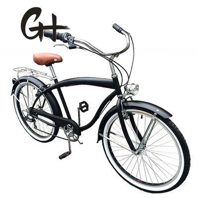 Σκληρό πλαίσιο 26 &quot;Μεγέθος τροχών Shimano 7 ταχύτητα Αμερικανική πίσω ράκα άνδρες Beach Cruiser ποδήλατο