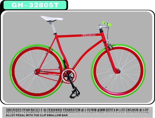 Ανοικτό RED MIX BULE πολύχρωμο Fixed Gear Bike Fixie ποδήλατο με ατσάλι 10kg