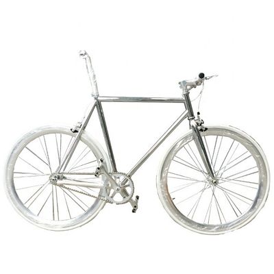 OEM 700C Sliver Paint Fixed Gear Ποδήλατο με CR-MO Chrome Rim anodize JIS Standard