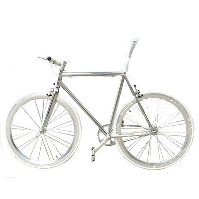 OEM 700C Sliver Paint Fixed Gear Ποδήλατο με CR-MO Chrome Rim anodize JIS Standard