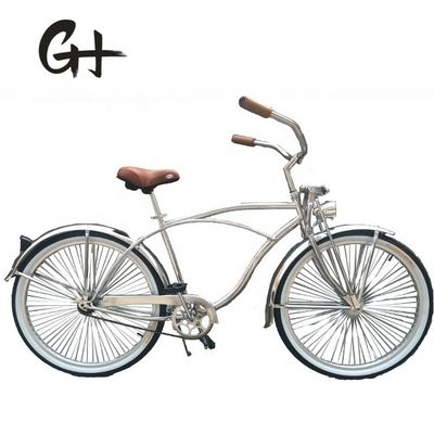 1 Speed Alloy Stem CP Silver Polish Color Fork 26*2.125 26&quot; Παιδικό ποδήλατο Beach Cruiser