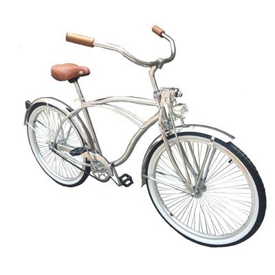 1 Speed Alloy Stem CP Silver Polish Color Fork 26*2.125 26&quot; Παιδικό ποδήλατο Beach Cruiser