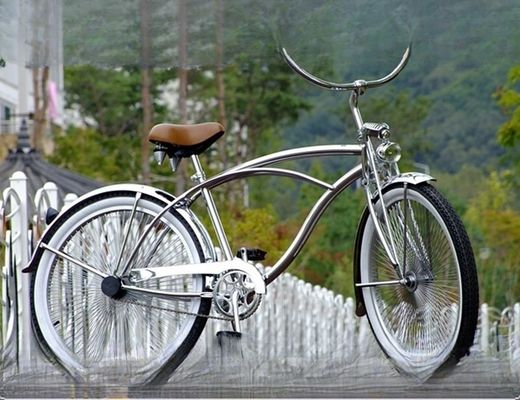 1 Speed Alloy Stem CP Silver Polish Color Fork 26*2.125 26&quot; Παιδικό ποδήλατο Beach Cruiser