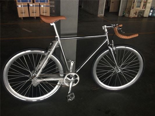 700C Single Speed Flip Flop Fixie Bike με σκληρό πλαίσιο 11kg OEM Προσαρμόστε το Chrome