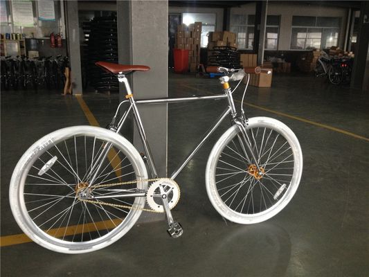 700C Single Speed Flip Flop Fixie Bike με σκληρό πλαίσιο 11kg OEM Προσαρμόστε το Chrome