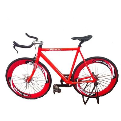 Ραδιοκάλιπερ Φρένο Fixie Bike Κόκκινο χρώμα 700C Αλουμίνιο Σύνθετο CE πιστοποιημένο Κινέζικο OEM